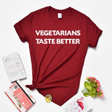 Huikoo Plus Size Women Basic Tshirt Women Summer Letter Graphic Tees Vegetarians Taste Better O Neck Casual Oversized Top