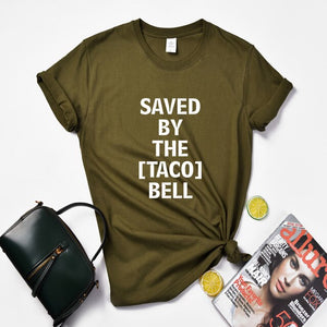 Huikoo Women Cotton Plain Tshirt Saved By Taco Bell Letter Female  Summer New Ulzzang Oversized O Neck Loose Tee Tops Drop Ship