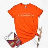 Huikoo Plus Size Women Tshirt You Are Too Close If You Can Read This Female Letters Harajuku Social Distancing Funny Graphic Top